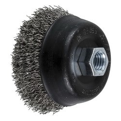 3-1/2 WIRE CUP BRUSH .020 SS 5/8-11 EXT