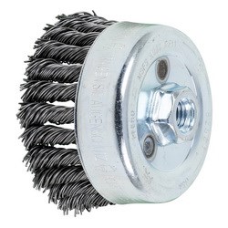 4" CUP BRUSH .035 CS 5/8-11 EXT