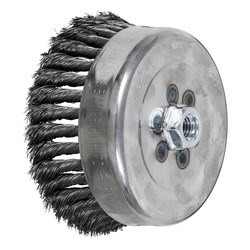 6" CUP BRUSH .014 CS 5/8-11 EXT