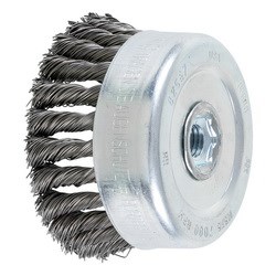 4" WIRE CUP BRUSH .020 CS 5/8-11 INT