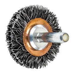 1-1/2 WIRE WHEEL BRUSH .020 CS 1/4SHK