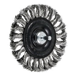 4" KNOT WHEEL BRUSH .014 SS 1/4SHK