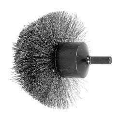 3" CIRCULAR END BRUSH .008 SS 1/4SHK