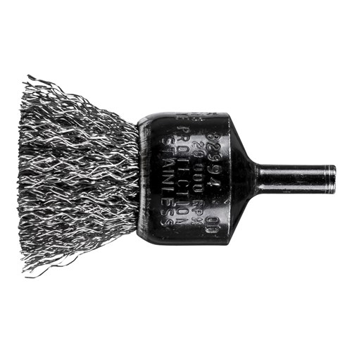 1X.014 SS WIRE END BRUSH 1/4 SHANK