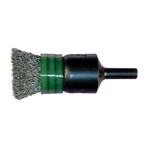 1" CRIMP WIRE END BRUSH .006 CS 1/4SHK