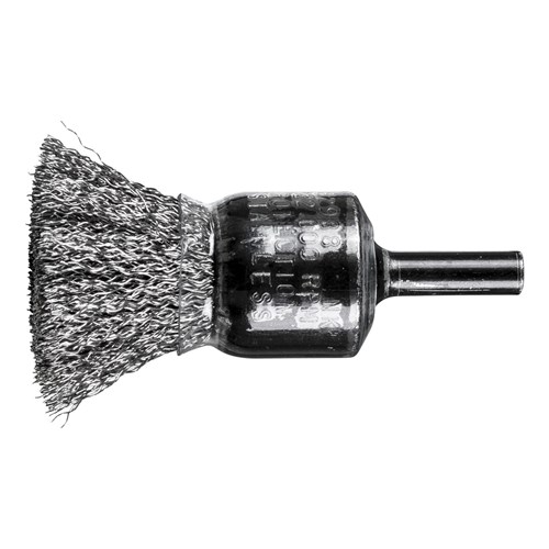 3/4 COATED CUP END BRUSH .010 SS 1/4SHK