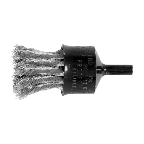 1" END BRUSH FLARED CUP .010 SS 1/4SHK