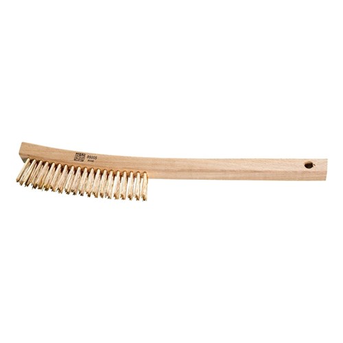 CURVE HNDL SCRATCH BRUSH 3X19 BRASS