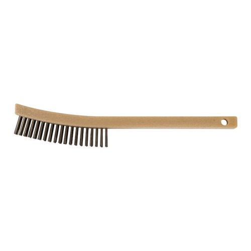 CURVE HNDL SCRATCH BRUSH 3X19 SS