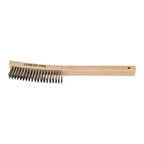 CURVE HNDL SCRATCH BRUSH 4X19 SS