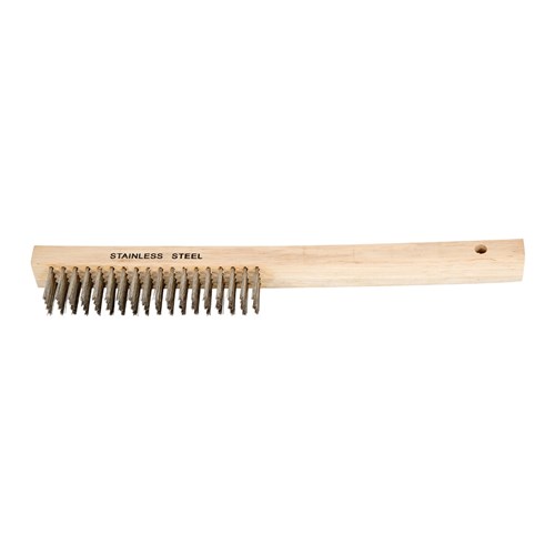 CURVE HNDL SCRATCH BRUSH ECONOMY 4X19 SS