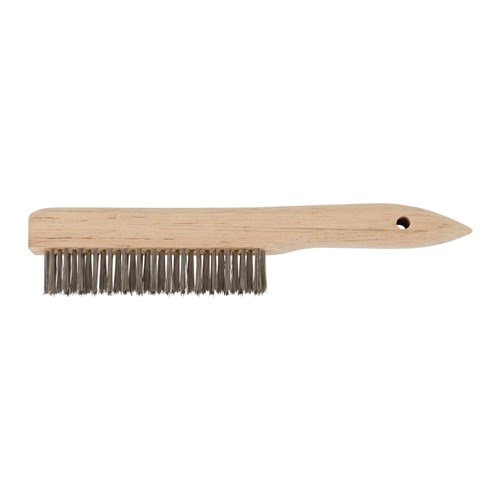 SHOE HNDL SCRATCH BRUSH ECONOMY 4X16 SS