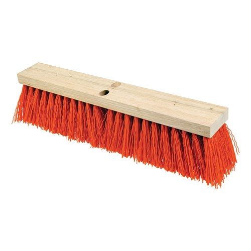 24" HD STREET BROOM SAFETY ORANGEFILL