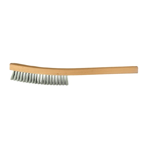 CURVED HNDL PLATERS BRUSH 3 ROWS .005 SS