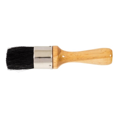 1-1/4 STENCIL BRUSH BLACK BRISTLE WOOD