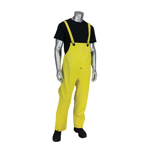 RAIN BIB OVERALL .65MM RIBBED PVC /POLY