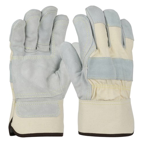 SPLIT DOUBLE PALM COWHIDE GLOVE W/ CUFF