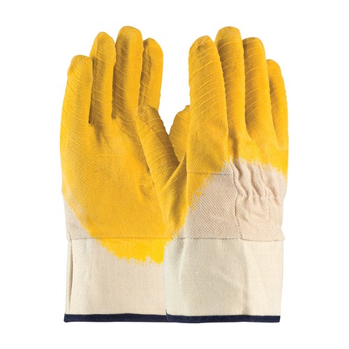 LATEX COATED CANVAS GLOVE W/CRINK L