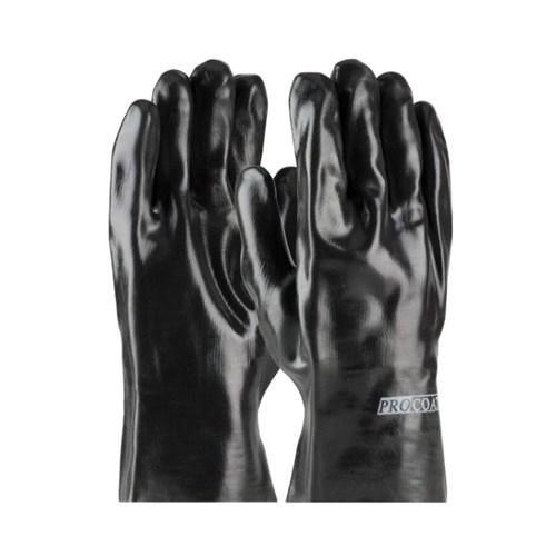 10" BLACK SMOOTH PVC COATED GLOVE