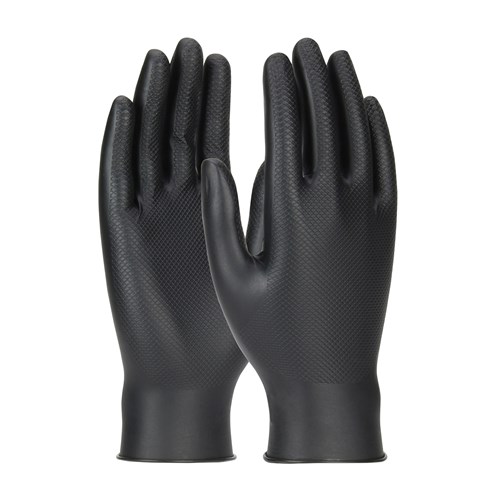 PK50 6ML GRIPPAZ BLACK NITRILE GLOVE 2XL