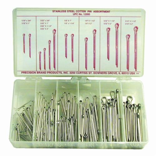 124PC STAINLESS STEEL COTTER PIN ASSORT