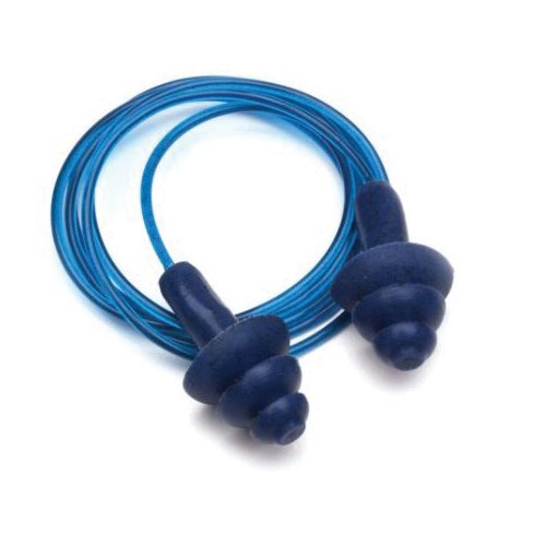 PK50 METAL DETECT BLUE CORDED EARPLUGS