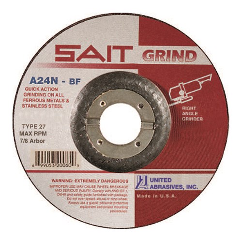 4X1/4X3/8 A24N T27 GRINDING WHEEL