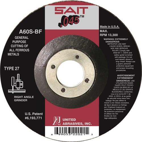 4-1/2X.045X7/8 A60S T27 CUTOFF WHEEL