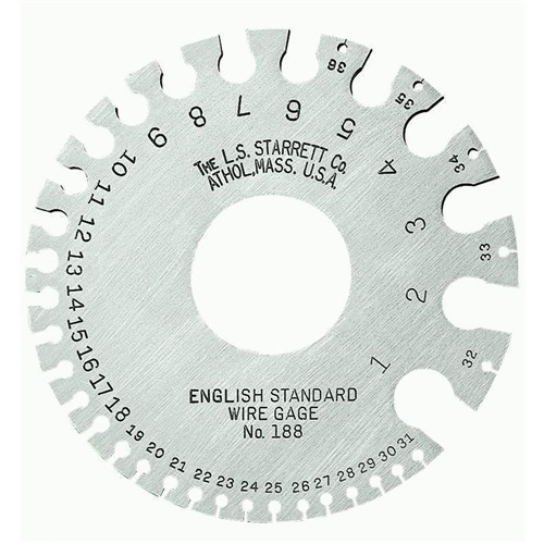 ENGLISH STANDARD WIRE GAGE 1-36