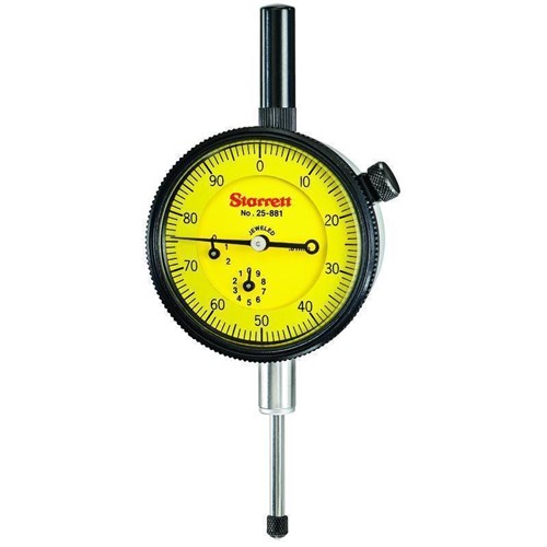 DIAL INDICATOR W/CASE STEM CAP 0 25mm