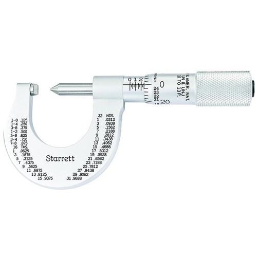 SCREW THREAD MICROMETER- 0-1"- 10-13 TPI