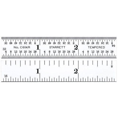 STEEL RULE SPRING-TEMPERED 3"- 4R GRAD