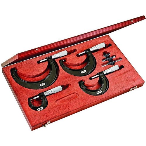 OUTSIDE MICROMETER SET 0-4" .0001" GRAD