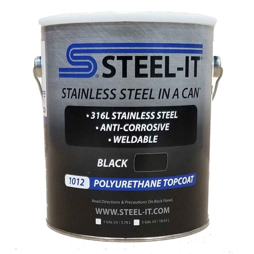 1GAL STEEL-IT POLY TOPCOAT(BLACK)