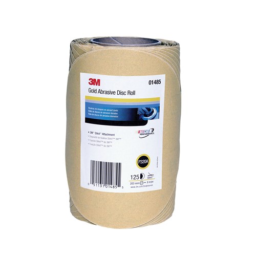 8" P320A STIKIT GOLD DISC ROLL 125/RL