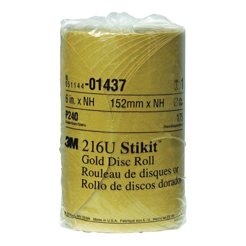 6XNH P240 STIKIT GOLD DISC ROLL 175/ROLL