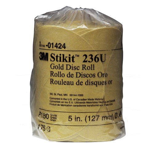 6" P180 STIKIT GOLD DISC ROLL 175/RL