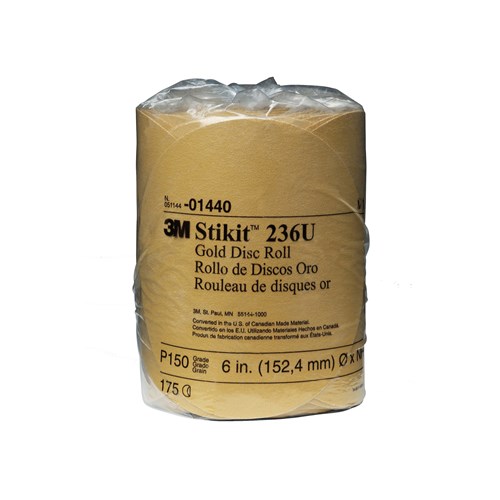 6" P150 STIKIT GOLD DISC ROLL 175/RL