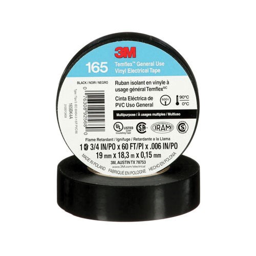 165 3/4X60FT PVC ELECTRICAL TAPE BLACK