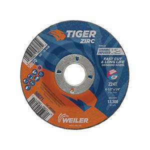 4-1/2X1/4X7/8 24 TIGER ZIRC T27 DISC