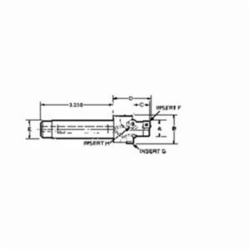 CUTTER CTR PORT INDEXABLE 0.44" 1/2-20