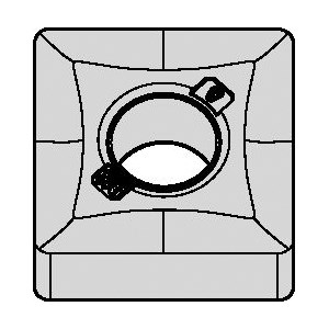 INSERT TURN SNMG 543 SQ NEG NEUT CARBIDE