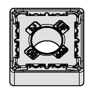 INSERT TURN SNMG 431 SQ NEG NEUT CARBIDE