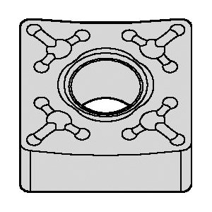 INSERT TURN SNMM 432 SQ NEG NEUT CARBIDE