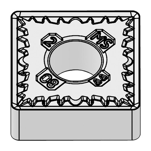 INSERT TURN SNMG 432 SQ NEG NEUT CARBIDE