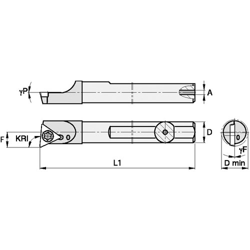 BORING BAR INDEXABLE 17.25MM R 254MM YES