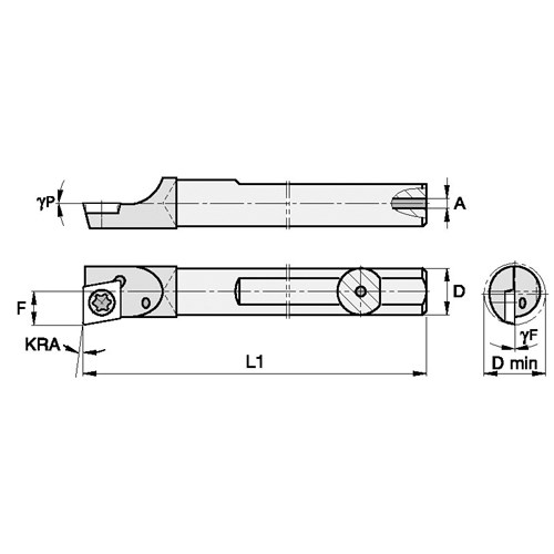 BORING BAR INDEXABLE OFS 0.42" LEFT 6"