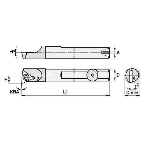 BORING BAR INDEXABLE 0.296" R 6" YES