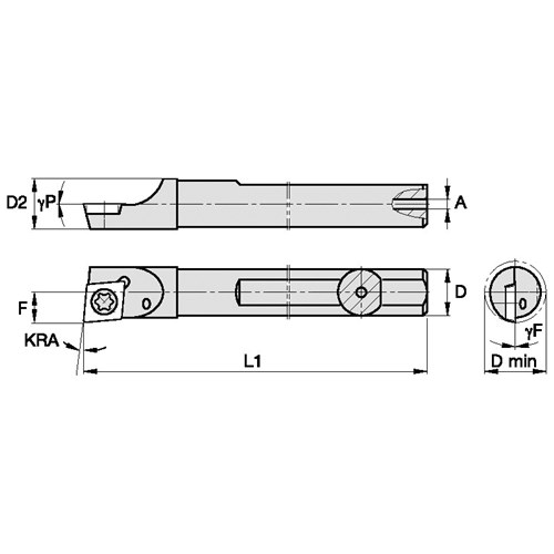 BORING BAR INDEXABLE 0.68IN R 7IN YES