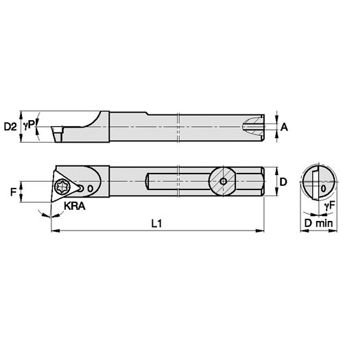 BORING BAR INDEXABLE 0.72" R 7IN YES